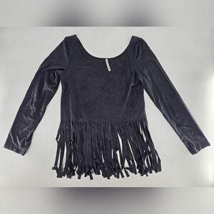 Avenue Black Asymmetrical Cut Out Crop‎ Top